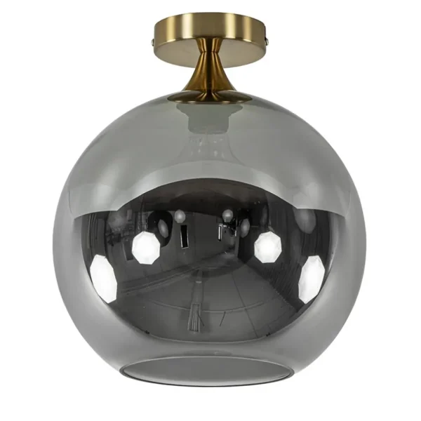 chique_plafondlamp_goud_m_0.webp New Straluma Chique plafondlamp goud met smoke/titanium glazen bol