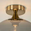 chique_plafondlamp_goud_m_2.webp New Straluma Chique plafondlamp goud met smoke/titanium glazen bol