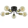 chique_plafondlamp_mat_zw_0.webp Outlet Straluma Chique plafondlamp mat zwart met goud