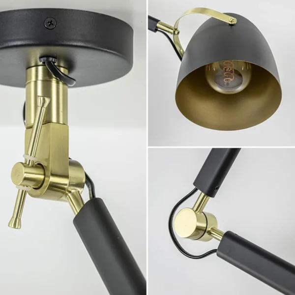 Sale Straluma Chique plafondlamp zwart met goud verstelbaar
