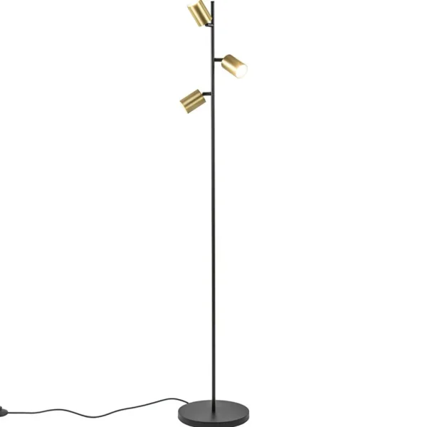 chique_staande_lamp_mat_z_1.webp Flash Sale Straluma Chique staande lamp mat zwart met gouden spots
