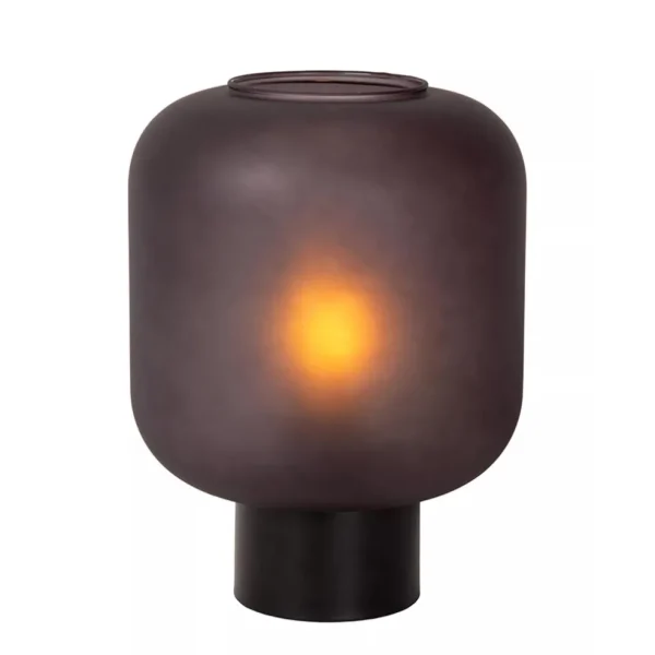 Discount Straluma Chique tafellamp zwart met mat zwart glas