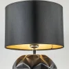 chique_tafellamp_zwart_me_2-1.webp Sale Straluma Chique tafellamp zwart met kap zwart/goud
