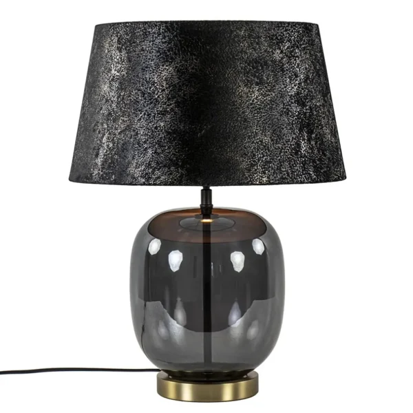 chique_tafellamp_zwartgou_1.webp Shop Straluma Chique tafellamp zwart/goud met kap