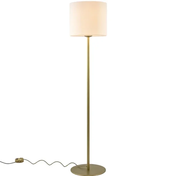 chique_vloerlamp_mat_goud_1.webp Discount Straluma Chique vloerlamp mat goud met mat witte glazen kap