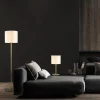 chique_vloerlamp_mat_goud_4.webp Discount Straluma Chique vloerlamp mat goud met mat witte glazen kap