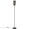 chique_vloerlamp_mat_zwar_1.webp Store Straluma Chique vloerlamp mat zwart met smoke glas cilinder