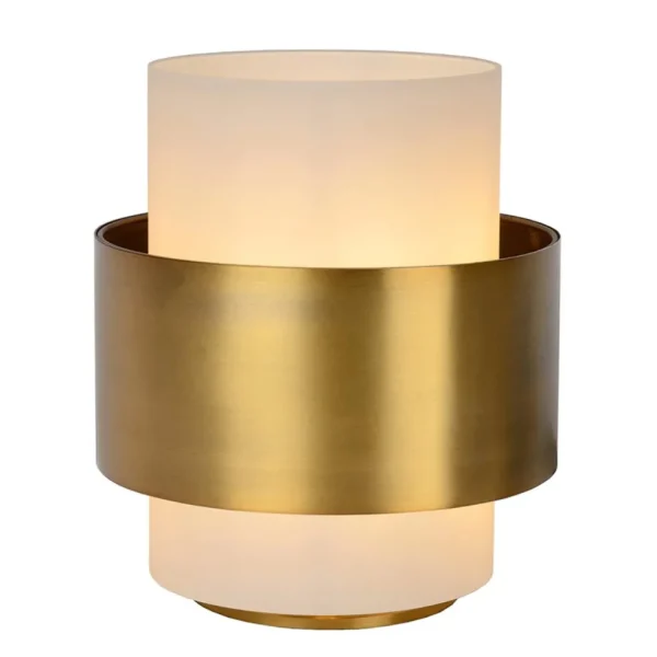 cilinder_tafellamp_mat_go_1.webp Hot Straluma Cilinder tafellamp mat goud mat opaal glas
