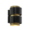 cilinder_wandlamp_g_mat_z_1.webp Best Straluma Cilinder wandlamp G9 mat zwart met goud