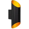 cilinder_wandlamp_zwart_g_1.webp New Straluma Cilinder wandlamp zwart goud up+down