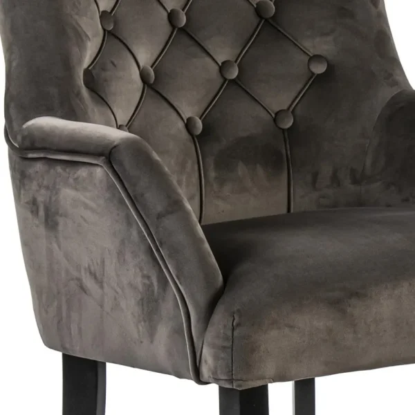 Hot Straluma Comfortabele armstoel donker taupe met zwarte poot