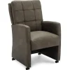 comfortabele_armstoel_oli_0.webp Store Straluma Comfortabele armstoel olijf groen met wieltjes en handgreep