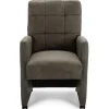 comfortabele_armstoel_oli_1.webp Store Straluma Comfortabele armstoel olijf groen met wieltjes en handgreep