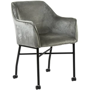 comfortabele_armstoel_vel_0.webp New Straluma Comfortabele armstoel velours grijs met wieltjes