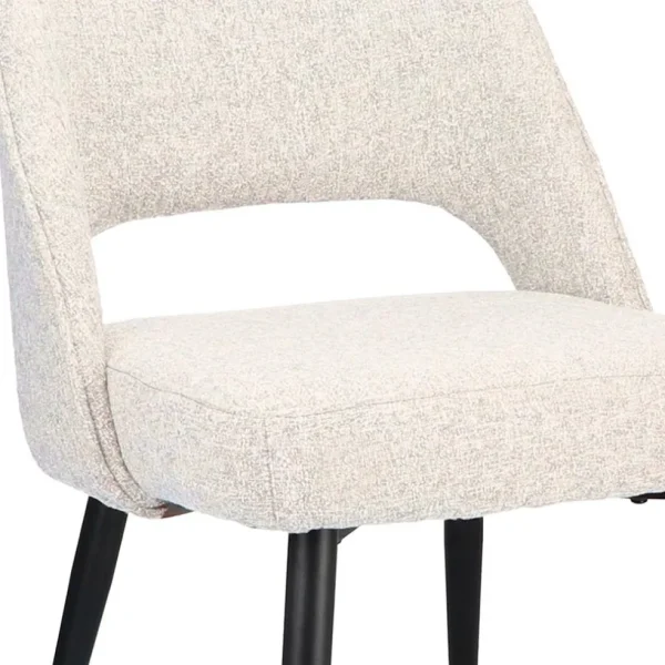Sale Straluma Comfortabele eetkamerstoel grijs met zwarte poot