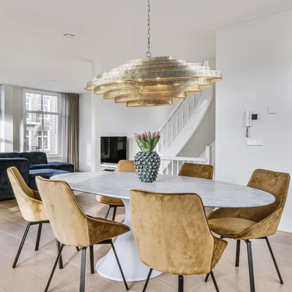 Fashion Straluma Design hanglamp ovaal oud zilver