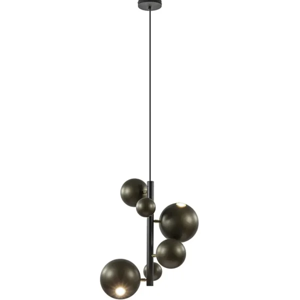 design_hanglamp_zwart_met_1.webp Best Sale Straluma Design hanglamp zwart met platinum bollen 2L