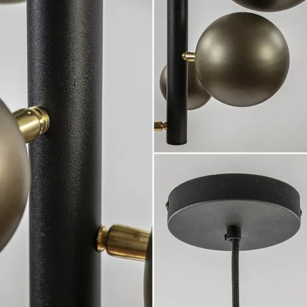design_hanglamp_zwart_met_3.webp Best Sale Straluma Design hanglamp zwart met platinum bollen 2L