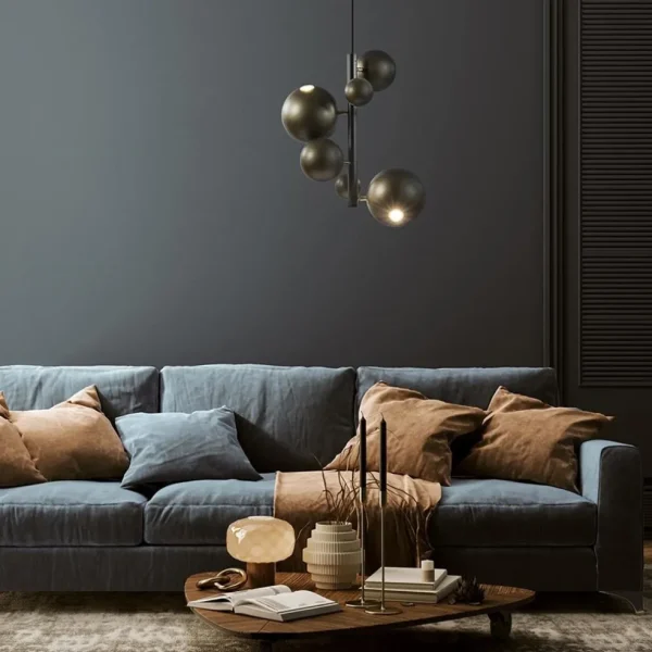 design_hanglamp_zwart_met_4.webp Best Sale Straluma Design hanglamp zwart met platinum bollen 2L