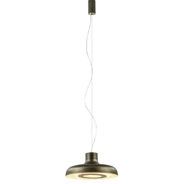 design_led_hanglamp_koepe_1.webp Discount Straluma Design LED hanglamp koepel brushed brons met goldleaf