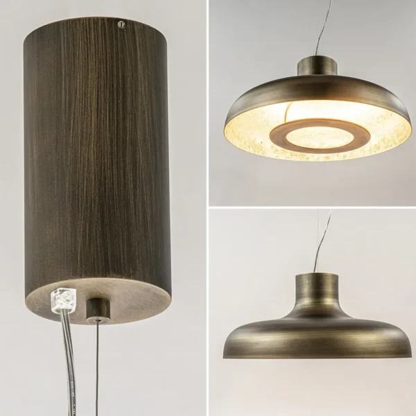 design_led_hanglamp_koepe_3.webp Discount Straluma Design LED hanglamp koepel brushed brons met goldleaf