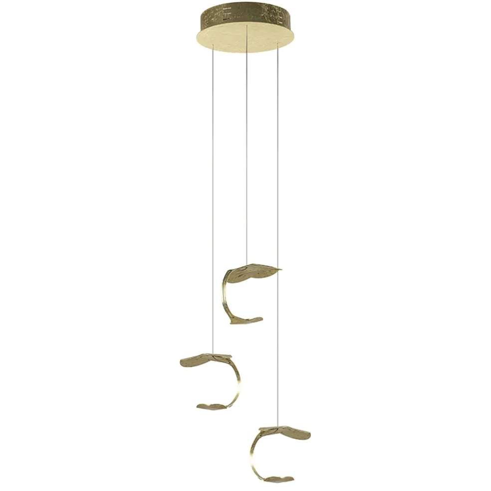 design_led_hanglamp_licht_0.webp Flash Sale Straluma Design LED hanglamp 3-lichts rond goldleaf