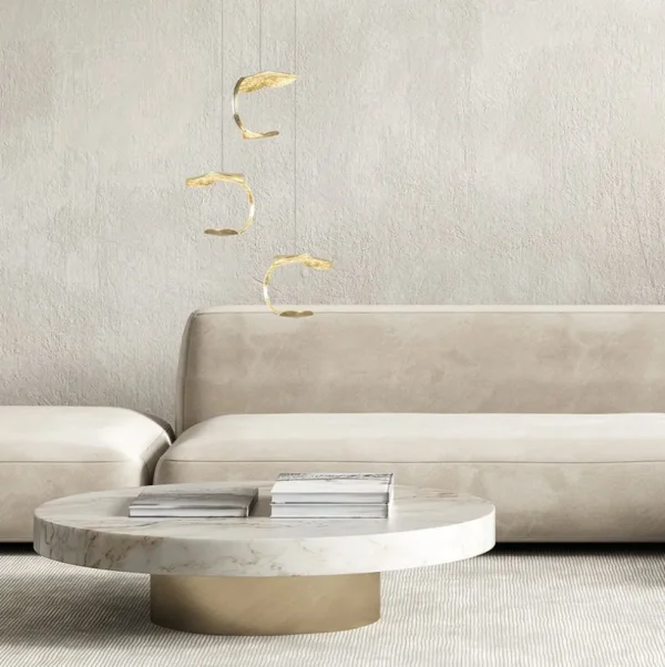 design_led_hanglamp_licht_4.webp Flash Sale Straluma Design LED hanglamp 3-lichts rond goldleaf