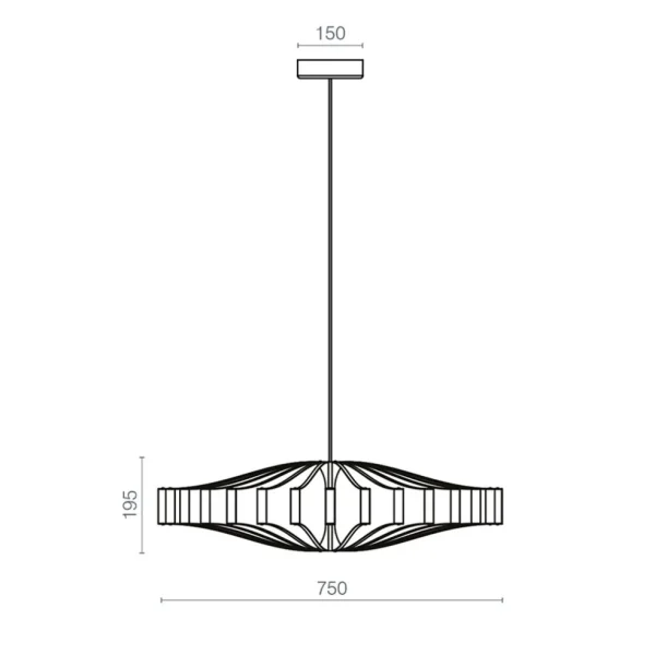 Discount Straluma Design LED hanglamp Wheel zwart 75 cm