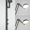 New Straluma Design LED uplighter met leesarm zwart geborsteld staal
