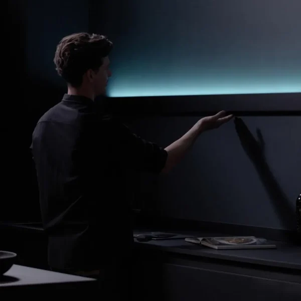 Online Straluma Design LED wandlamp zwart met Gesture Control 180 cm