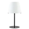 Best Straluma Design tafellamp mat zwart met witte glazen kap