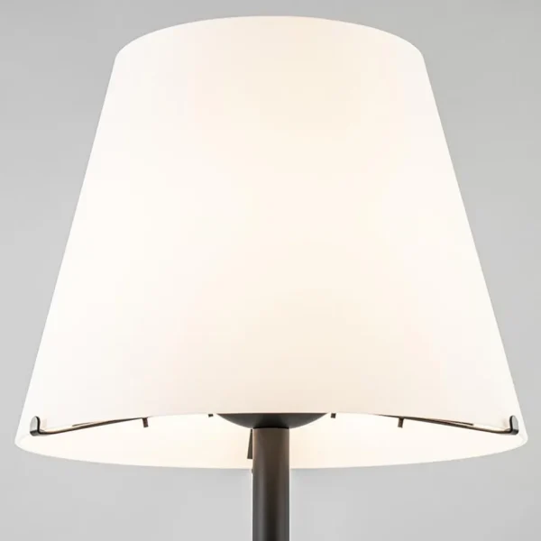 Best Straluma Design tafellamp mat zwart met witte glazen kap