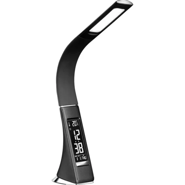 design_tafellamp_zwart_me_0.webp Sale Straluma Design tafellamp zwart met klok en dimbaar LED