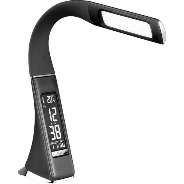 design_tafellamp_zwart_me_2.webp Sale Straluma Design tafellamp zwart met klok en dimbaar LED