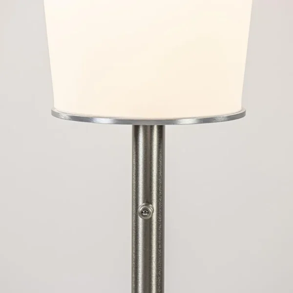 Discount Straluma Design vloerlamp cilinder opaal glas met dimbaar LED