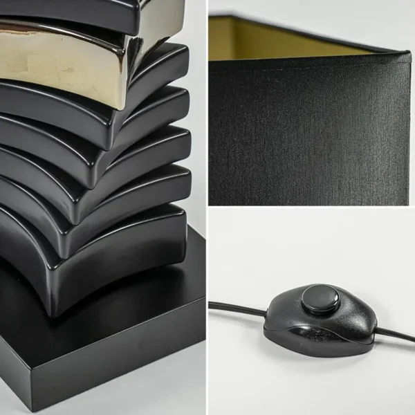 design_vloerlamp_keramiek_3.webp Online Straluma Design vloerlamp keramiek zwart/goud met zwarte kap