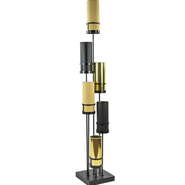 design_vloerlamp_met_cili_0.webp Online Straluma Design vloerlamp met cilinder kappen zwart/goud