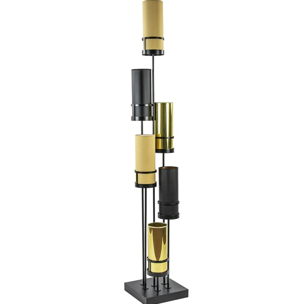 design_vloerlamp_met_cili_0.webp Online Straluma Design vloerlamp met cilinder kappen zwart/goud