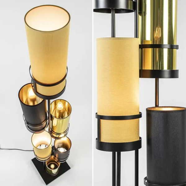 design_vloerlamp_met_cili_2.webp Online Straluma Design vloerlamp met cilinder kappen zwart/goud