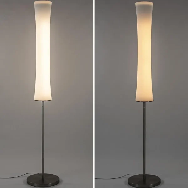 design_vloerlamp_nikkel_m_1.webp Clearance Straluma Design vloerlamp nikkel met opaal glas en uplighter