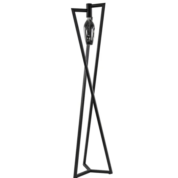 Hot Straluma Design vloerlamp Taranto zwart metaal dimbaar