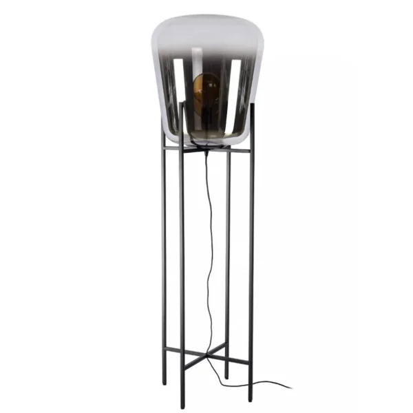 design_vloerlamp_zwart_fr_0.webp Flash Sale Straluma Design vloerlamp zwart frame met grote glazen kap