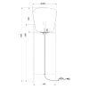 design_vloerlamp_zwart_fr_3.webp Flash Sale Straluma Design vloerlamp zwart frame met grote glazen kap