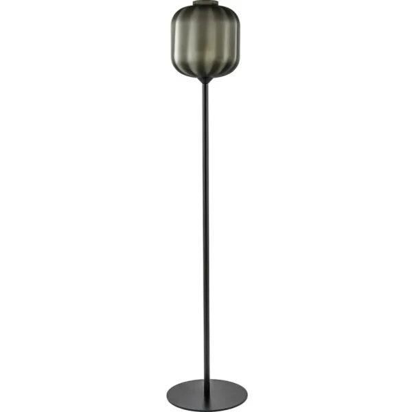 Shop Straluma Design vloerlamp zwart met mat zwarte glazen kap