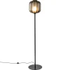 Shop Straluma Design vloerlamp zwart met mat zwarte glazen kap