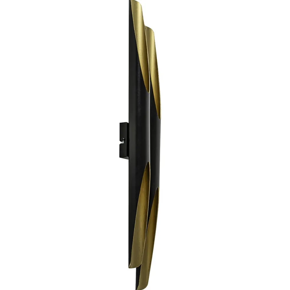 design_wandlamp_pipes_mat_0.webp Sale Straluma Design wandlamp Pipes mat zwart met goud