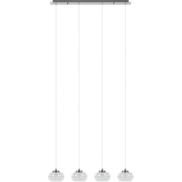 dimbare_led_hanglamp_chro_1.webp Best Sale Straluma Dimbare LED hanglamp chroom met helder glas