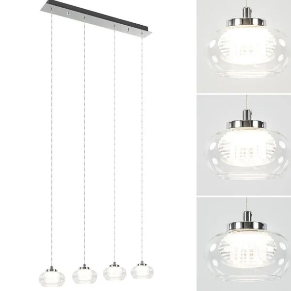 dimbare_led_hanglamp_chro_2.webp Best Sale Straluma Dimbare LED hanglamp chroom met helder glas