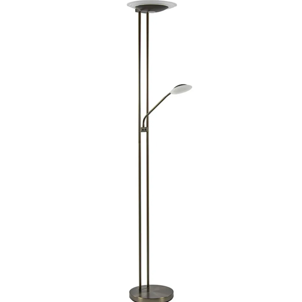 dimbare_led_uplighter_met_0-1.webp Clearance Straluma Dimbare LED uplighter met leeslamp donker brons