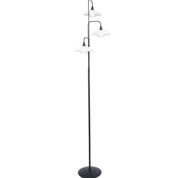 dimbare_led_vloerlamp_zwa_1.webp Cheap Straluma Dimbare LED vloerlamp zwart met witte schotels